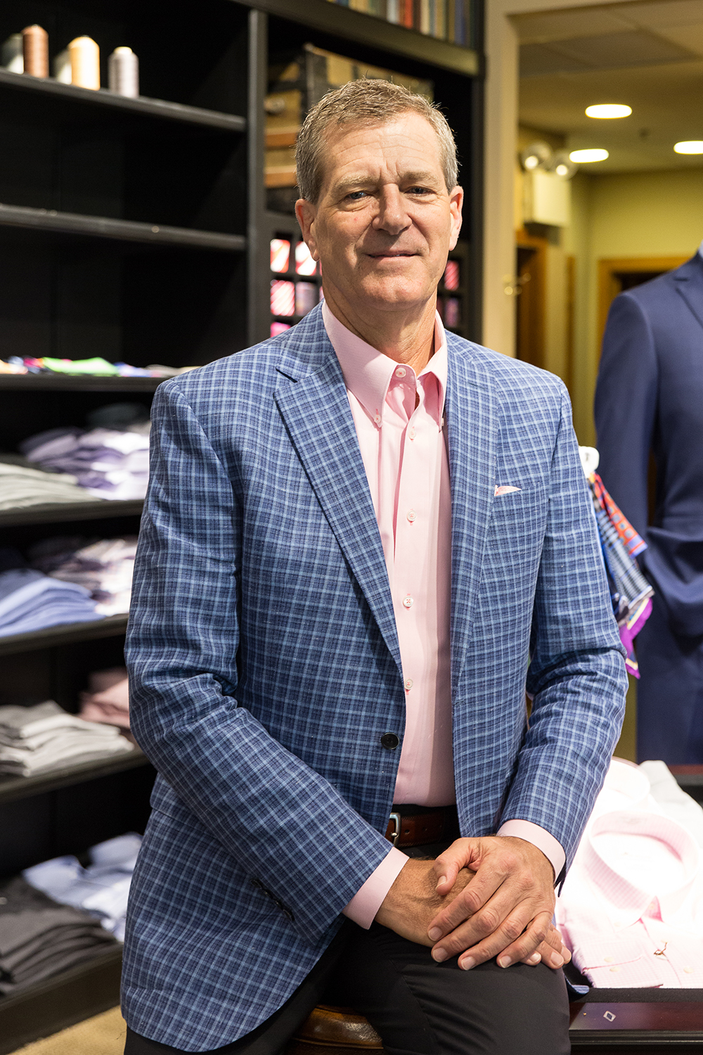 Blue sport coat hot sale with khakis